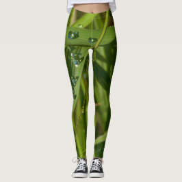 Gras mit Rosen Leggings