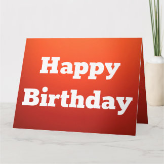 Gras Orange Bonne Carte Anniversaire Personnaliser