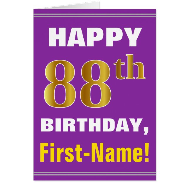 Gras, pourpre, Faux Gold 88e anniversaire avec car (Devant)