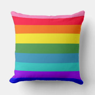 Gras Rainbow Stripes lancer oreiller