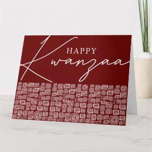 Gras Red Happy Kwanzaa Carte de vacances photo uni