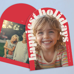 Gras Retro Une Photo Arche Moderne Carte de Noël