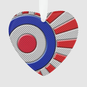 Gras Roundel Sunburst Design en fibre de carbone