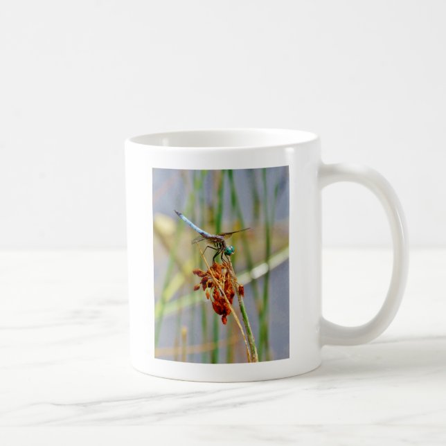 Gras und Dragonfly Kaffeetasse (Rechts)