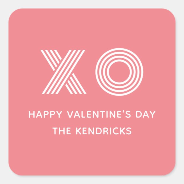Gras XO Sticker de la Saint Valentin - Bubblegum (Devant)