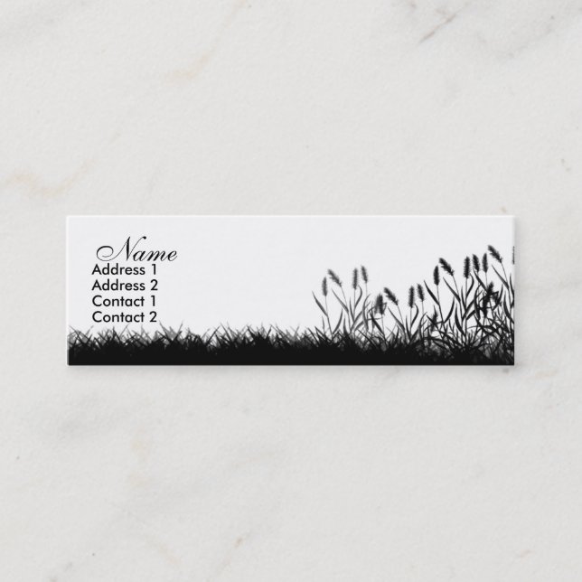 Grasartige Visitenkarte (Vorderseite)