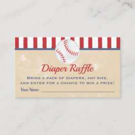 Graseball Baby Showdiaper Raffle Ticket Begleitkarte