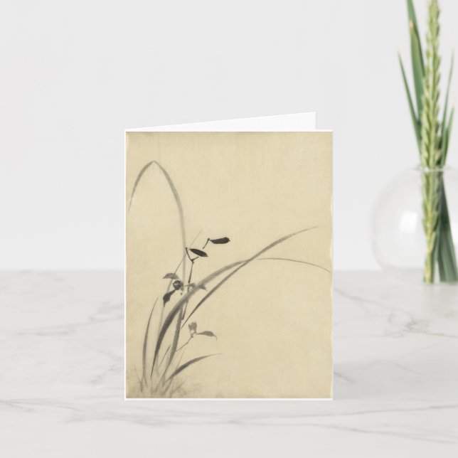 Gräser, Hokusai japanische Kunst Karte (Vorderseite)