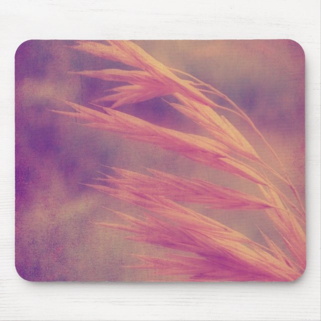 Grasfutter Lila Haze Digitale Kunst Mousepad (Vorne)