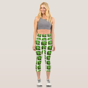 Grasgrün Capri Leggings