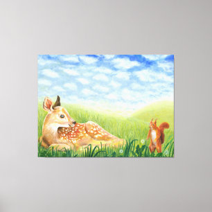 Grasillustration Leinwanddruck