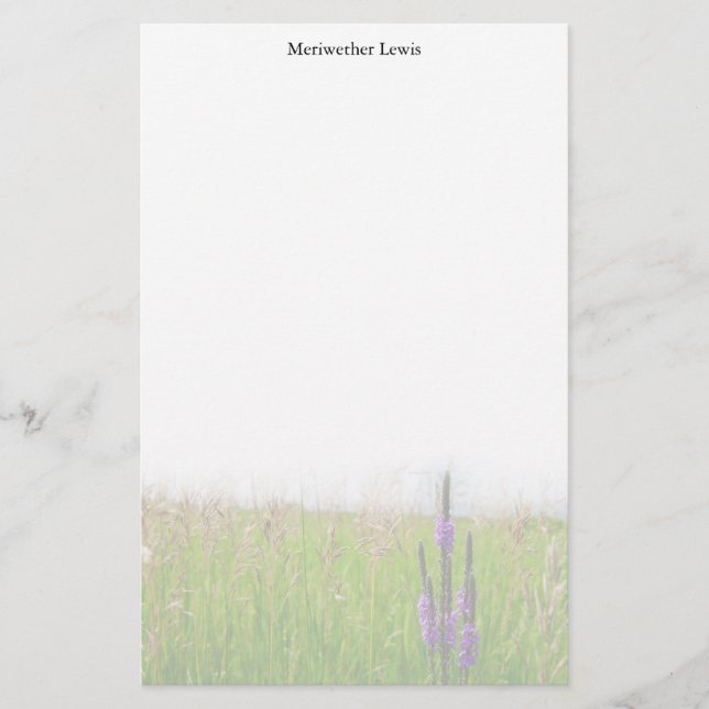 Grasland-Blumen-Briefpapier Briefpapier (Vorderseite)