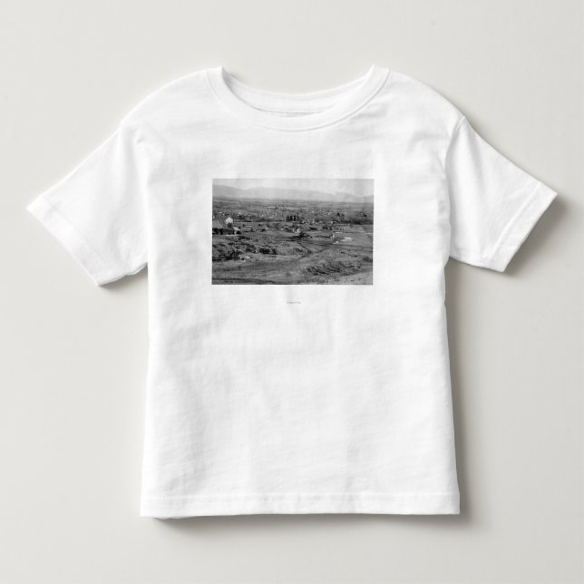 Grasland-Stadt, Oregon-Vogel-Augen-Stadtansicht Kleinkind T-shirt (Vorderseite)