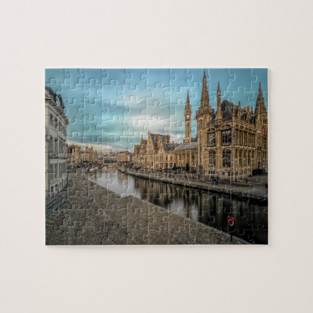 Graslei Belgique Ville Landmark Jigsaw Puzzle (Horizontal)