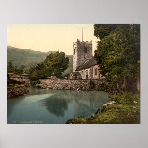 Grasmere Kirche, See-Bezirk, Cumbria, England Poster