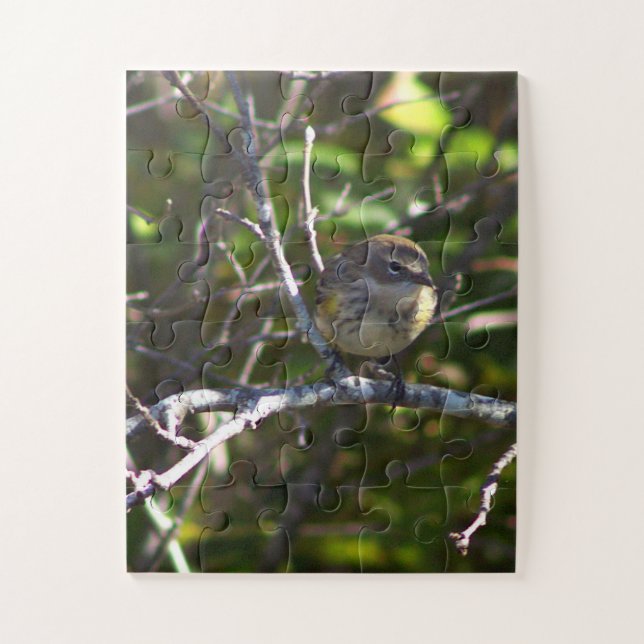 Grasmücken-Vogel-Foto-Puzzle  (Vertikal)