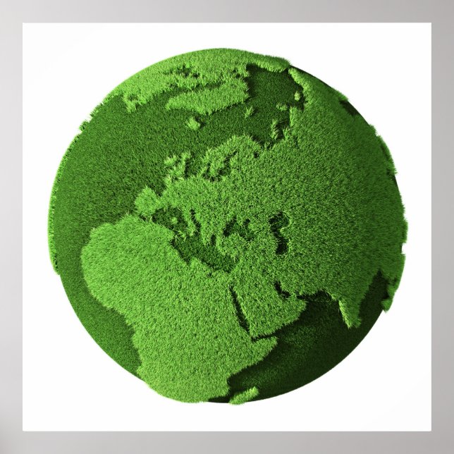 Grass Globe - Europe Poster (Vorne)