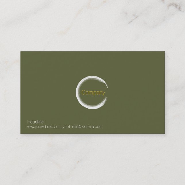 Grass Green Business Card Visitenkarte (Vorderseite)