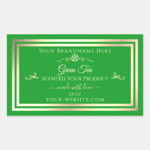 Grass Green Produit Étiquette Gold Frame Rose Vint