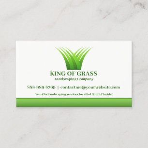 Grass-Logo-Visitenkarte für Rasenpflege Visitenkarte
