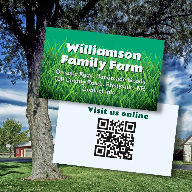 Grass Nature Agriculture Business Card Visitenkarte (Von Creator hochgeladen)