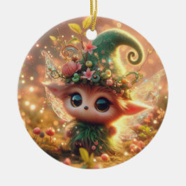 Grass Tiny Elf Keramik Ornament