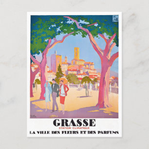 Grasse Frankreich Vintage-Reise Postkarte