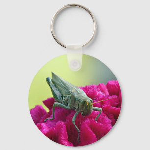 Grasshopper auf dem Cockscomb Schlüsselanhänger