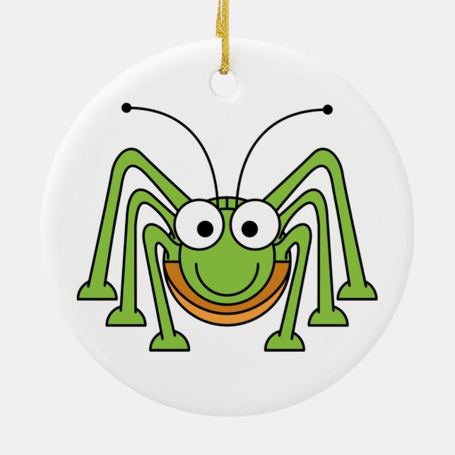 Grasshopper-Cartoon Keramik Ornament (Hinten)