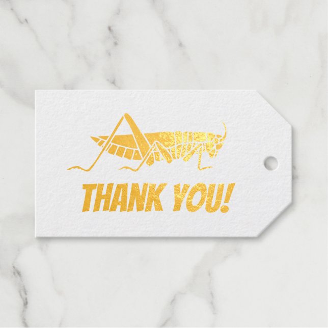 Grasshopper Danke Geschenkanhänger (Vorderseite (Horizontal))