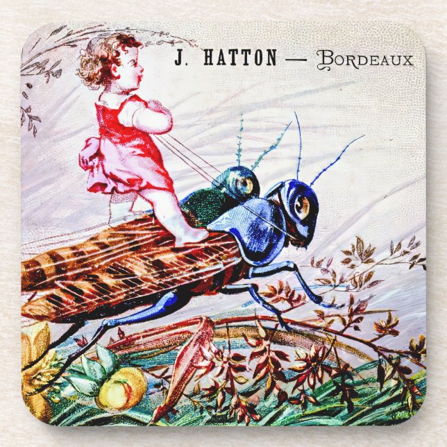 Grasshopper für Kinder Getränkeuntersetzer (Vorderseite)