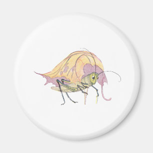 Grasshopper Grau mit Kruste Magnet