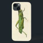 Grasshopper in der Printwerbung iPhone 13 Hülle<br><div class="desc">Dieser Limone,  grenzenlose Druck zeichnet sich durch einen grünen Grashüpfer auf cremefarbenem Hintergrund aus. Ein Vision Studio Original,  das wäre ein großartiges Geschenk für Insekten oder Naturliebhaber in Ihrem Leben!</div>
