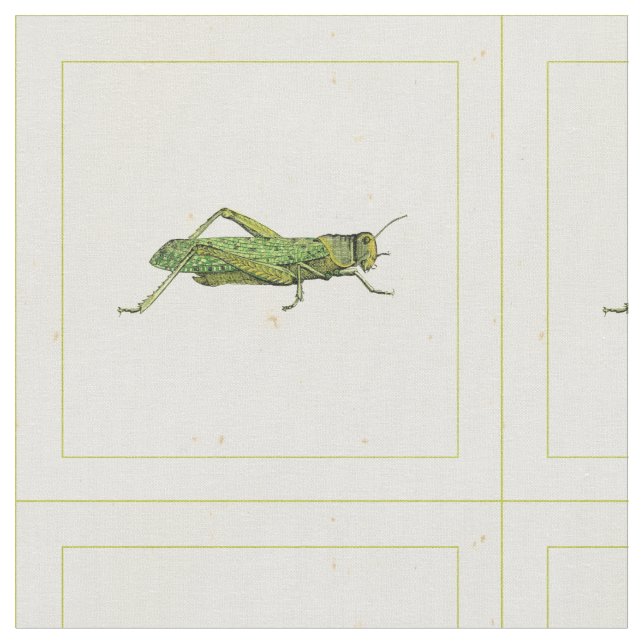 Grasshopper in der Printwerbung Stoff (Nahaufnahme)