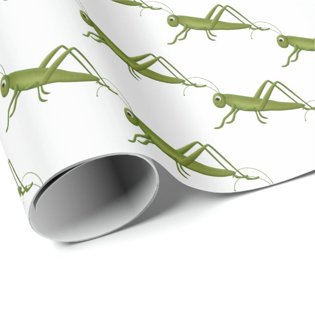 Grasshopper in Weiß Geschenkpapier (Rolleneckpunkt)