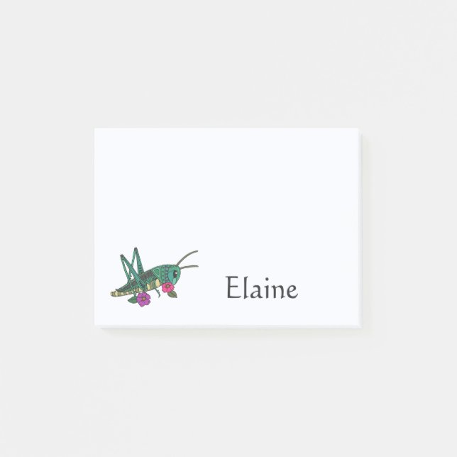 Grasshopper Jewel Tone Post Notiz (Vorderseite)