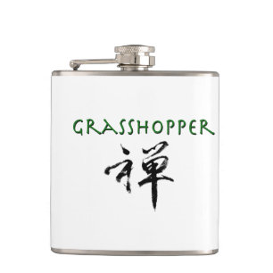 Grasshopper mit dem Symbol "Zen" Flachmann