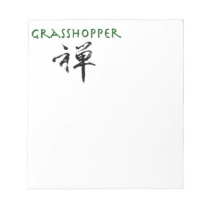 Grasshopper mit dem Symbol "Zen" Notizblock