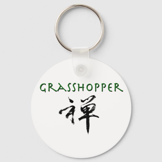 Grasshopper mit dem Symbol "Zen" Schlüsselanhänger (Vorderseite)