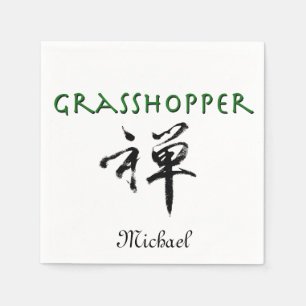 Grasshopper mit dem Symbol "Zen" Serviette