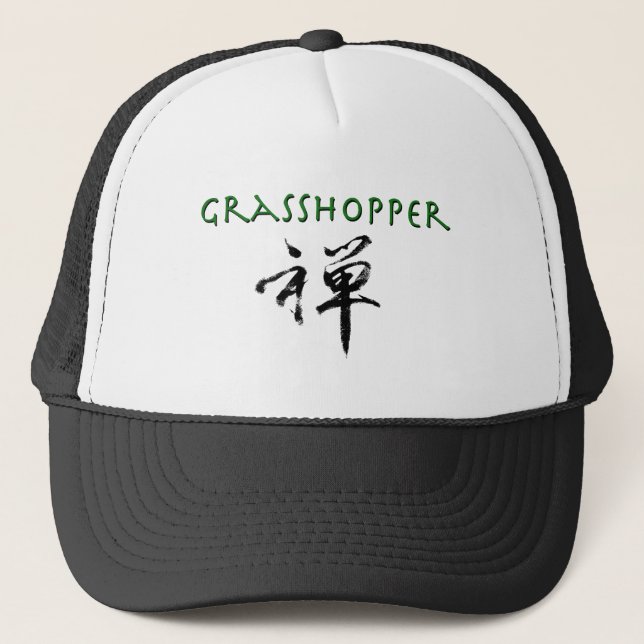 Grasshopper mit dem Symbol "Zen" Truckerkappe (Vorderseite)