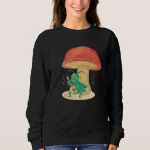 Grasshopper spielt Banjo Bug Instrument Music Fun Sweatshirt