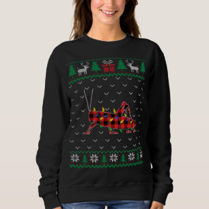 Grasshopper Weihnachtsbaum Lichter Decor Weihnacht Sweatshirt