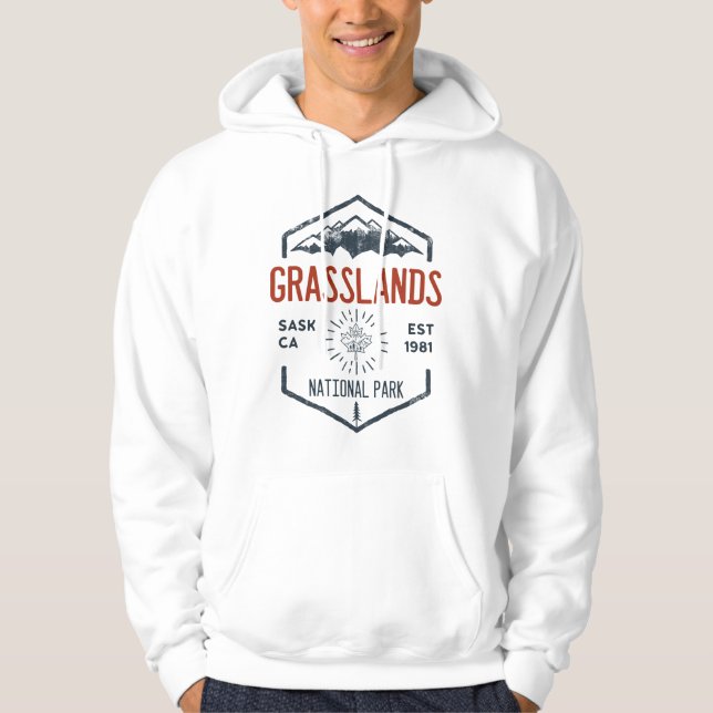 Grasslands-Nationalpark Kanada Vintag gefährdet Hoodie (Vorderseite)