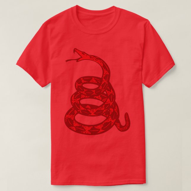 Grassless Red Gadsden Snake T-Shirt (Design vorne)