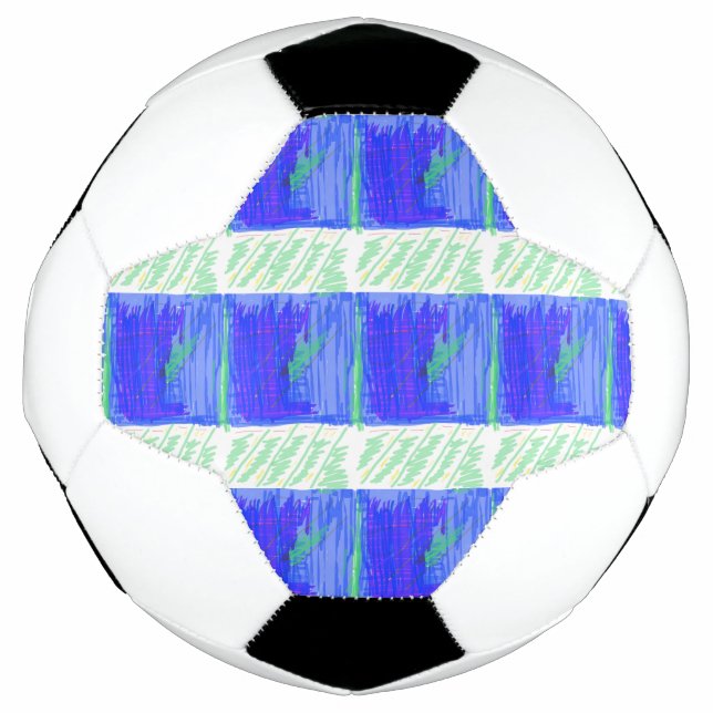 Grassy Field Blue Green Fußball (Vorderseite)