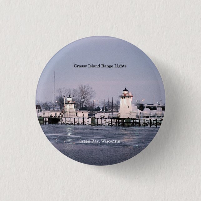 Grassy Island Range Lights Knopf Button (Vorderseite)