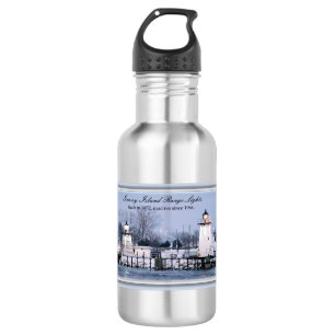 Grassy Island Range Lights Wasserflasche