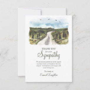 Grassy Road Sympathy Carte de remerciements