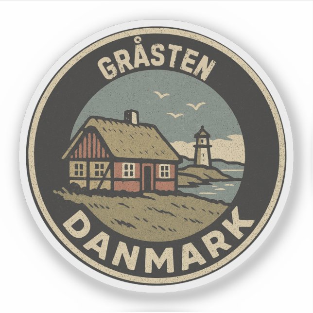 Gråsten, Dänemark Danmark Aufkleber (Vorderseite)